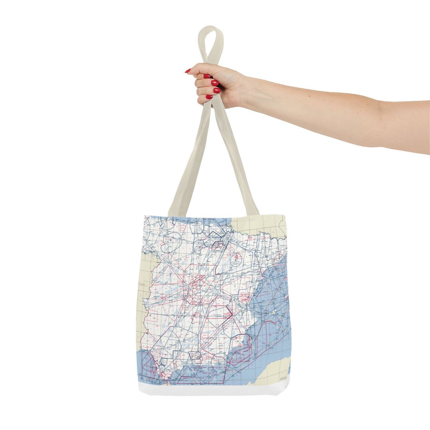 ✈ Aviation Chart Tote Bag – Spain Air Navigation Map Design
