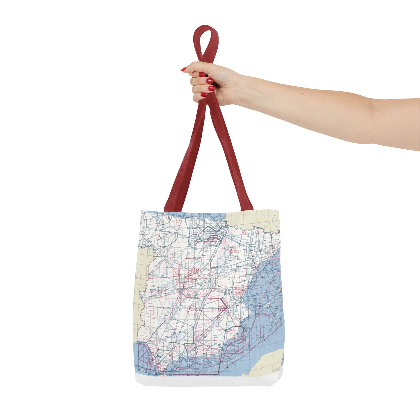 ✈ Aviation Chart Tote Bag – Spain Air Navigation Map Design