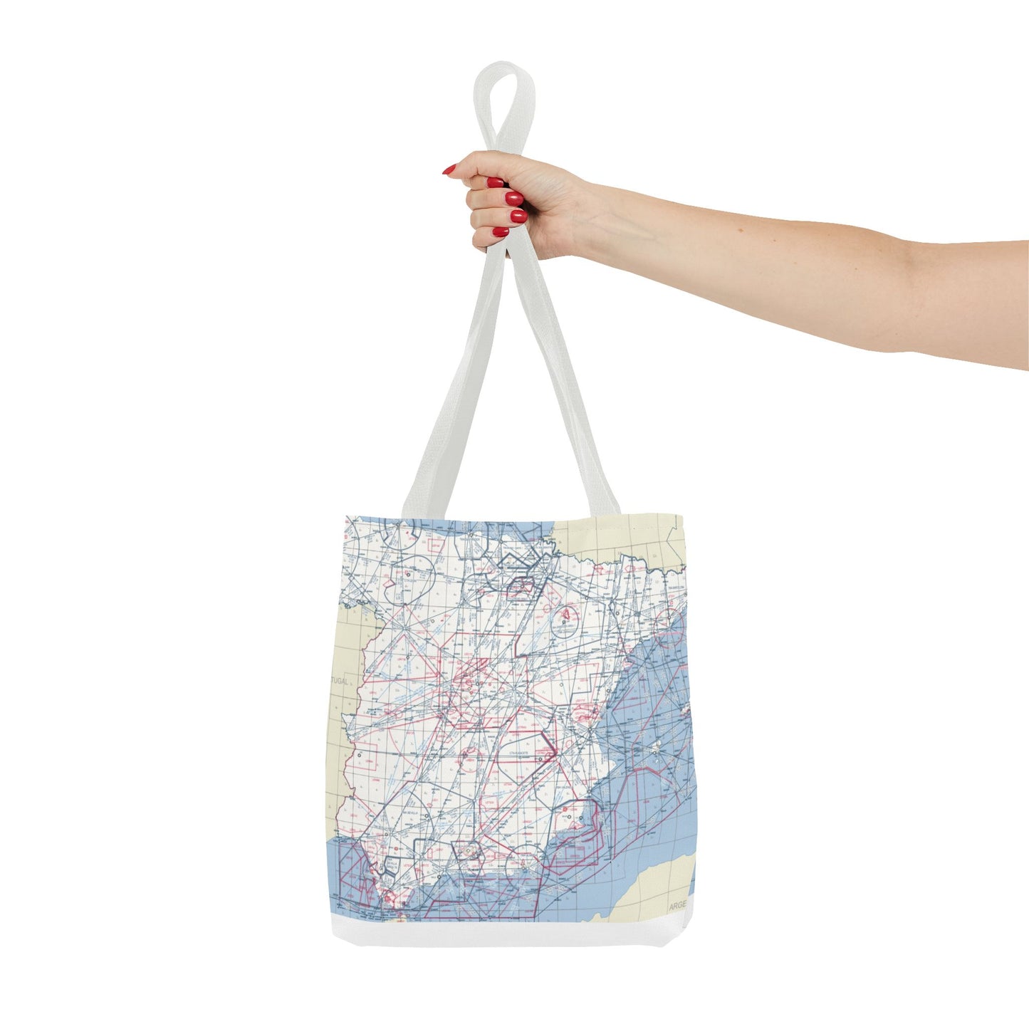 ✈ Aviation Chart Tote Bag – Spain Air Navigation Map Design