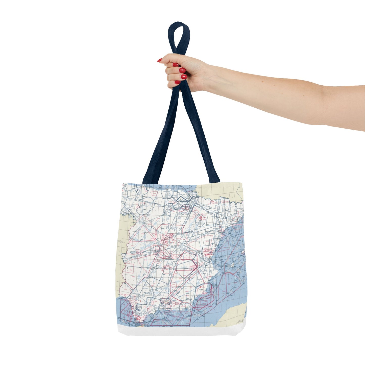 ✈ Aviation Chart Tote Bag – Spain Air Navigation Map Design