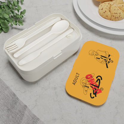 ✈ Lifevest-Inspired Lunch Box – Complete Meal Kit with Reusable Cutlery and Wooden Tray