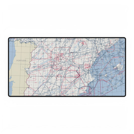 ✈ Spain Air Navigation Chart Desk Mat – Aviation-Inspired Desk Accessory