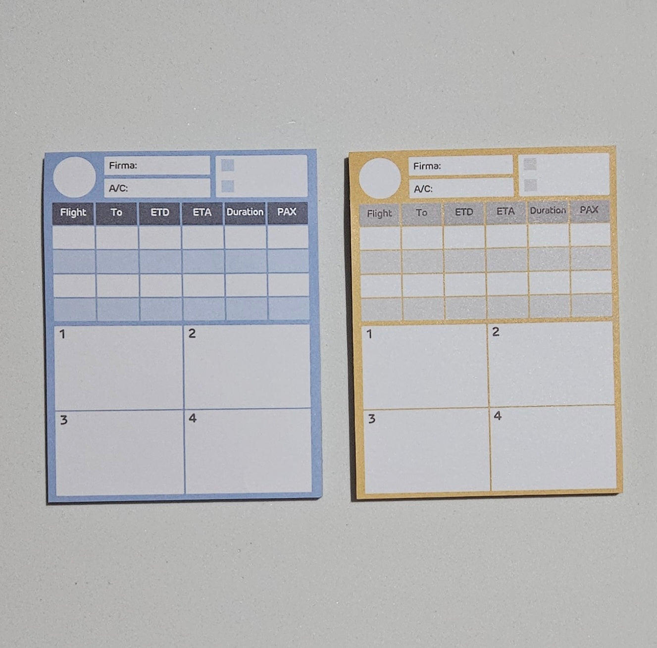 ✨ Crew Briefing Memo Pads – Essential Flight Details in an Organized Format