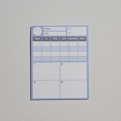 ✨ Crew Briefing Memo Pads – Essential Flight Details in an Organized Format