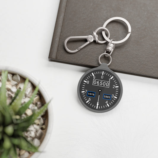 ✈ Altimeter Round Keychain – Aviation-Inspired Flight Instrument