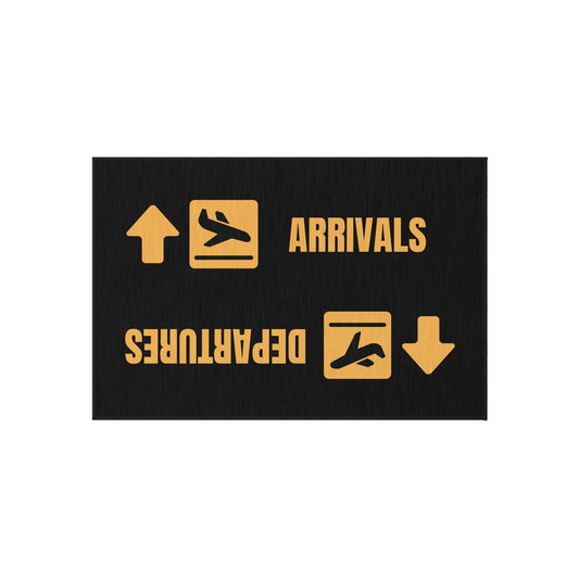 ✈ Airport Departure/Arrival Doormat – Aviation-Inspired Welcome Mat for Your Home